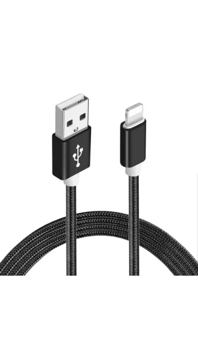 Ladekabel (1 m) USB-C auf USB-A - Nylon metal - Schwarz
