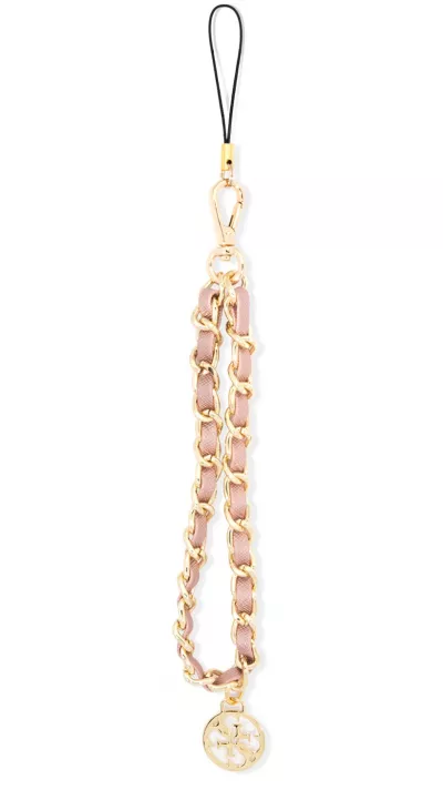 Guess Gliederkette aus Metall und Kunstleder mit Charm-Anhänger - Rosa und Gold