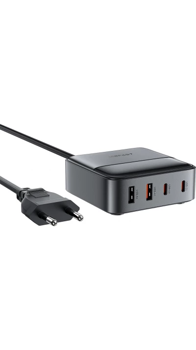 Acefast Z6 65W GaN Netzladegerät (2x USB-A / 2x USB-C) PD - Schwarz