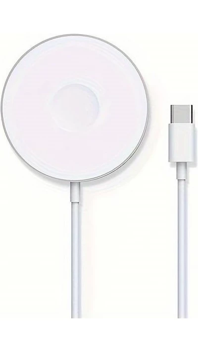 Magnetisches Qi Ladegerät MagSafe 3 in1 wireless charging für iPhone / Apple Watch / AirPods & USB-C - Weiss
