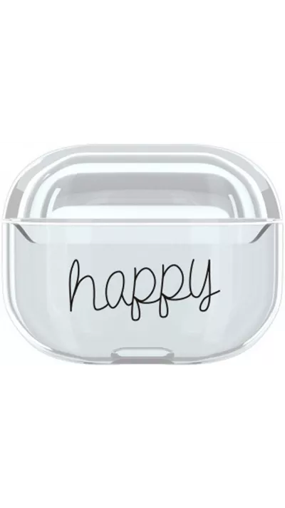 Hülle AirPods Pro - Durchsichtiger Kunststoff Happy