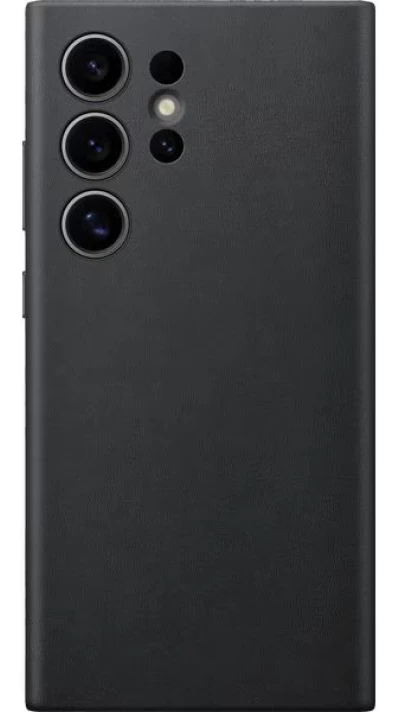 Coque Samsung Galaxy S24 Ultra - Samsung officielle en cuir vegan - Noir