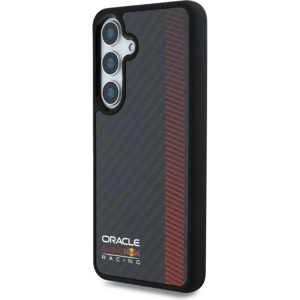 Coque Samsung Galaxy S25 - Red Bull Racing Carbon Powerbar MagSafe - Noir