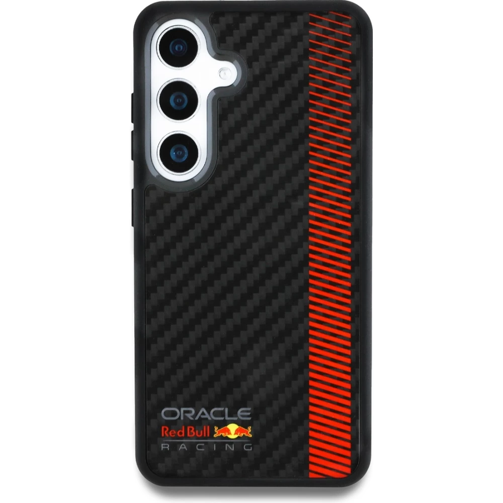 Coque Samsung Galaxy S25 - Red Bull Racing Carbon Powerbar MagSafe - Noir