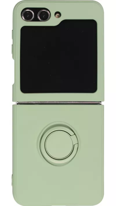 Galaxy Z Flip5 Case Hülle - Soft Touch mit Ring - Grün