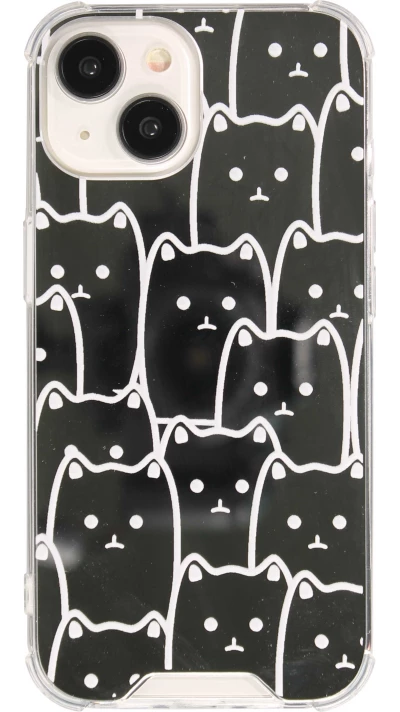 iPhone 11 Case Hülle - Gummi Bumper Katzen Spiegel - Transparent