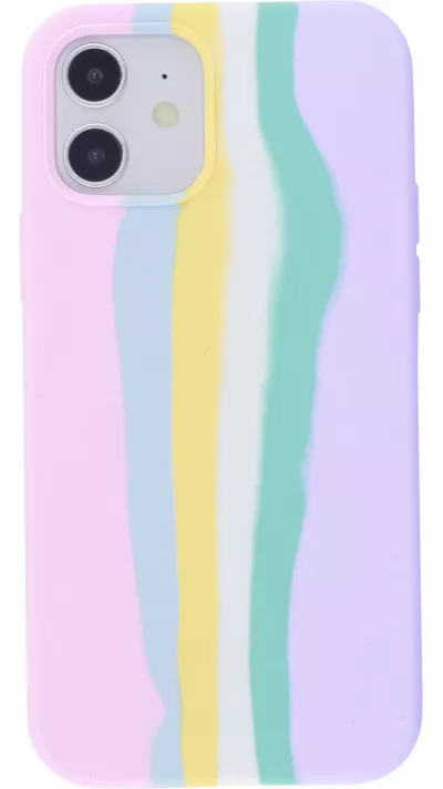 Hülle iPhone 11 - Soft Touch multicolors rosa - Violett