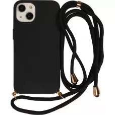 Samsung Galaxy S24 Case Hülle - Bio Eco-Friendly Vegan mit Handykette Necklace - Schwarz