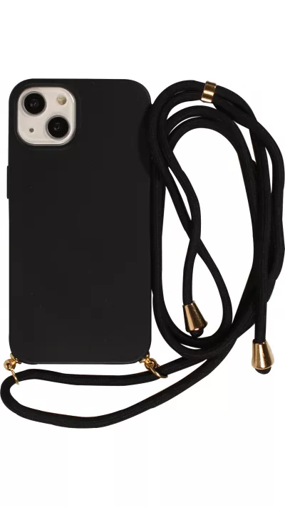 Coque Samsung Galaxy S24 - Bio Eco-Friendly nature avec cordon collier - Noir