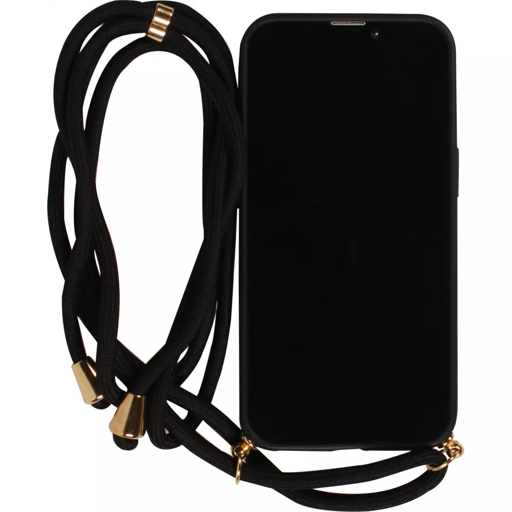 Samsung Galaxy S24 Case Hülle - Bio Eco-Friendly Vegan mit Handykette Necklace - Schwarz