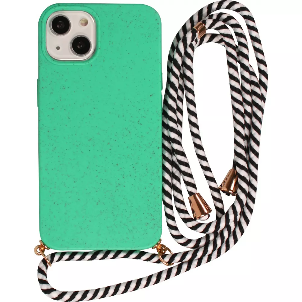 Coque Samsung Galaxy S24 Ultra - Bio Eco-Friendly nature avec cordon collier - Turquoise