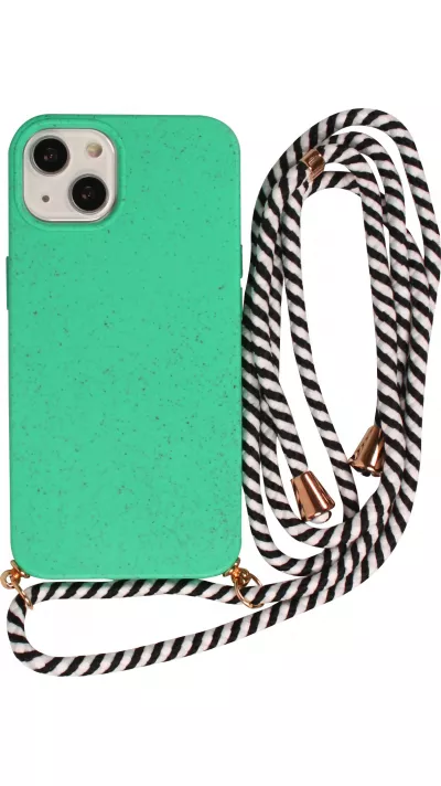 Coque Samsung Galaxy S24 - Bio Eco-Friendly nature avec cordon collier - Turquoise