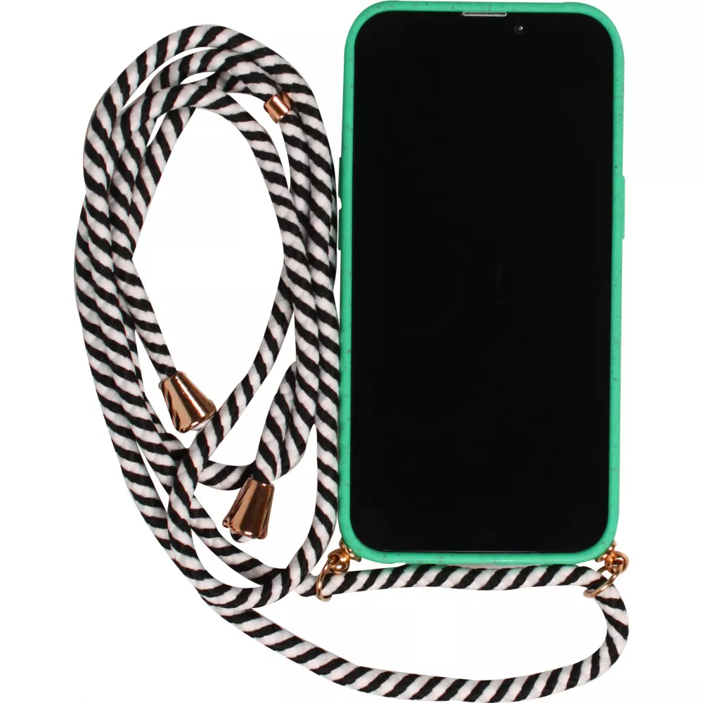 Coque Samsung Galaxy S24 Ultra - Bio Eco-Friendly nature avec cordon collier - Turquoise