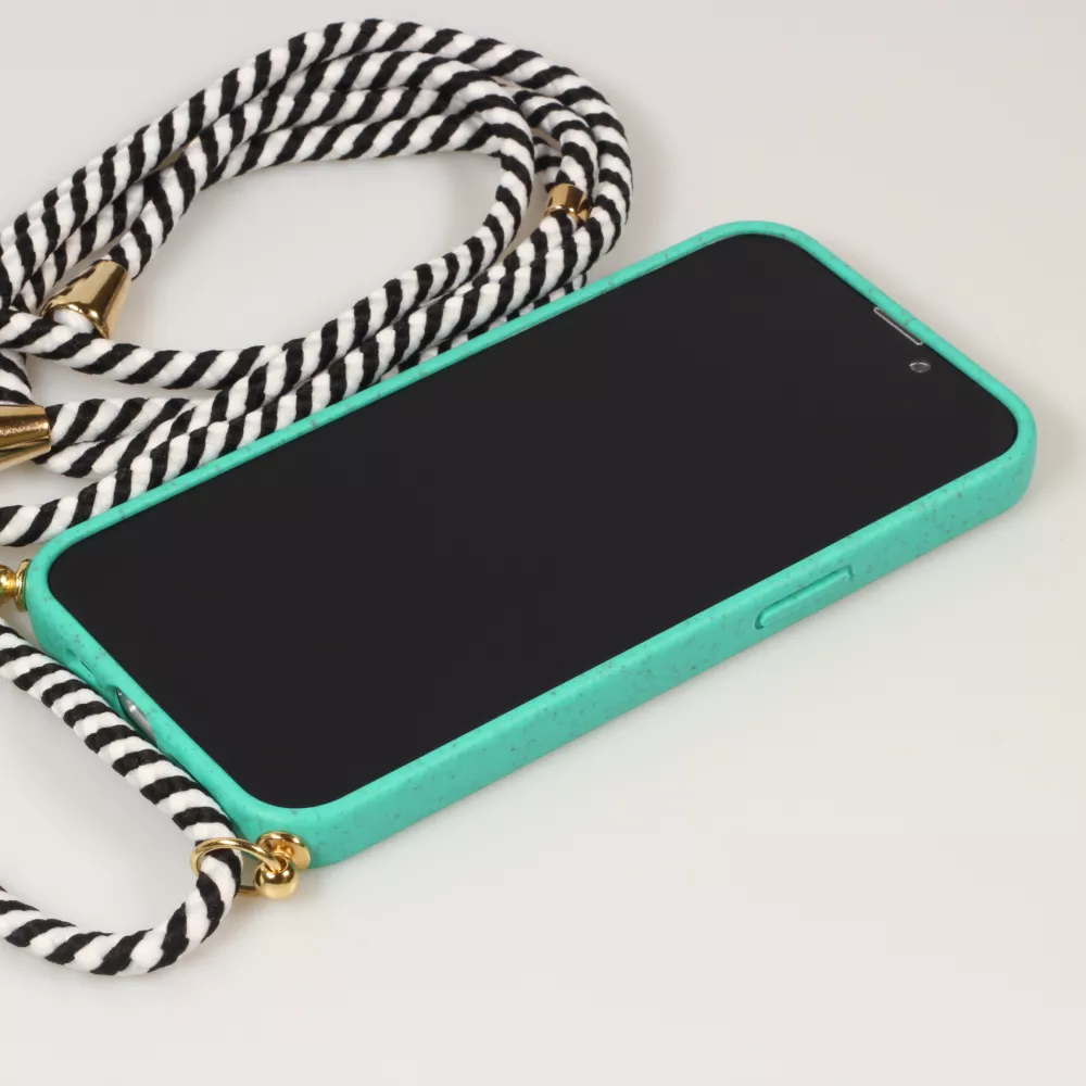 Coque Samsung Galaxy S24 Ultra - Bio Eco-Friendly nature avec cordon collier - Turquoise