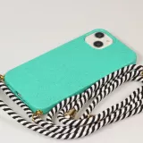 Coque Samsung Galaxy S24 Ultra - Bio Eco-Friendly nature avec cordon collier - Turquoise
