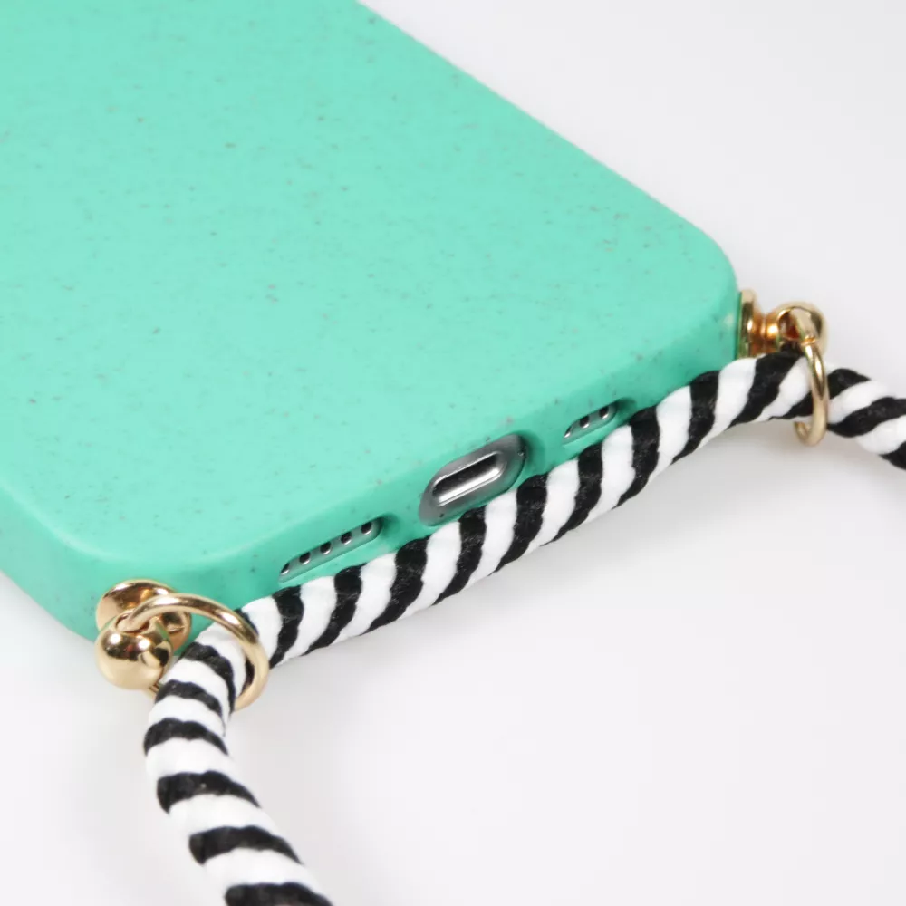 Coque Samsung Galaxy S24 Ultra - Bio Eco-Friendly nature avec cordon collier - Turquoise