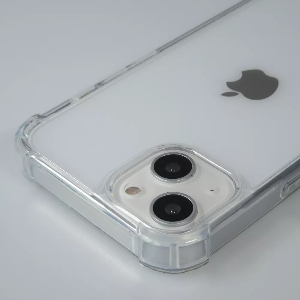 Coque iPhone 15 - Bumper Glass Hybrid TPU silicone anti-choc - Transparent