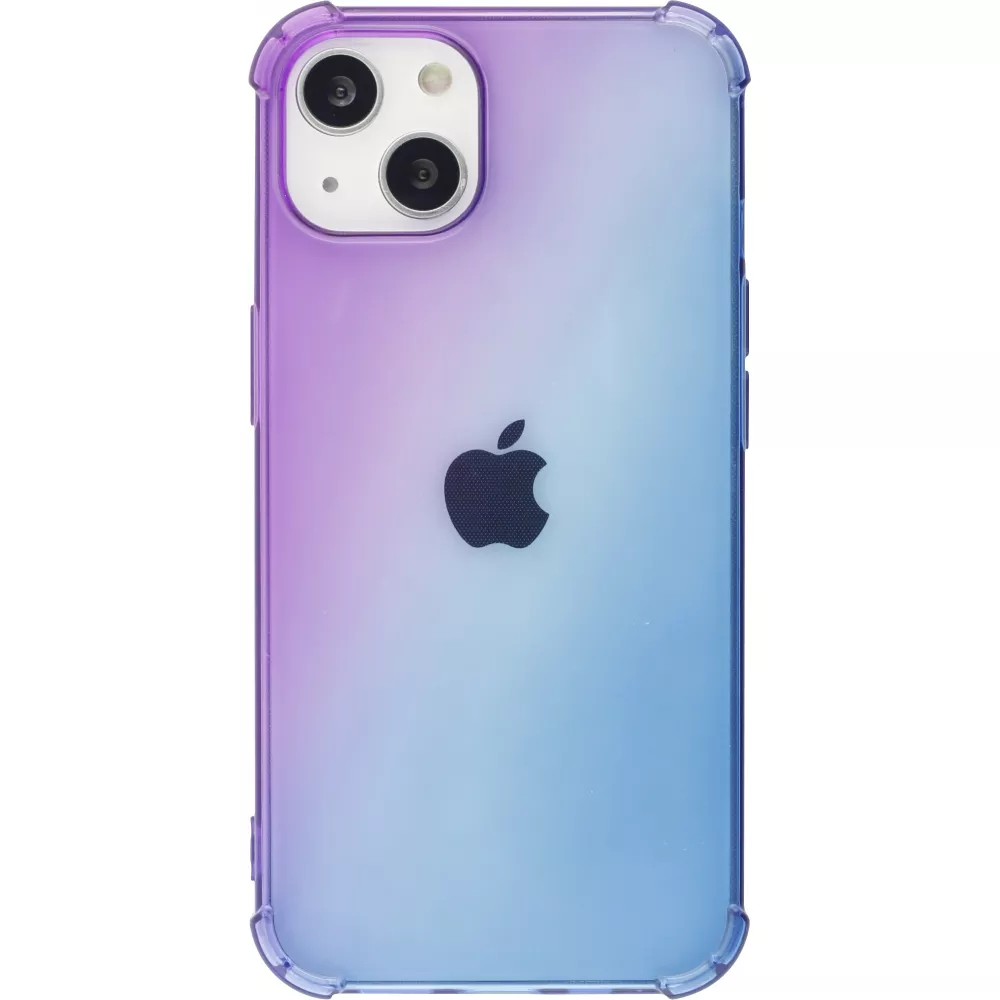 Coque iPhone 16e - Bumper Rainbow Silicone anti-choc avec bords protégés -  violet - Bleu