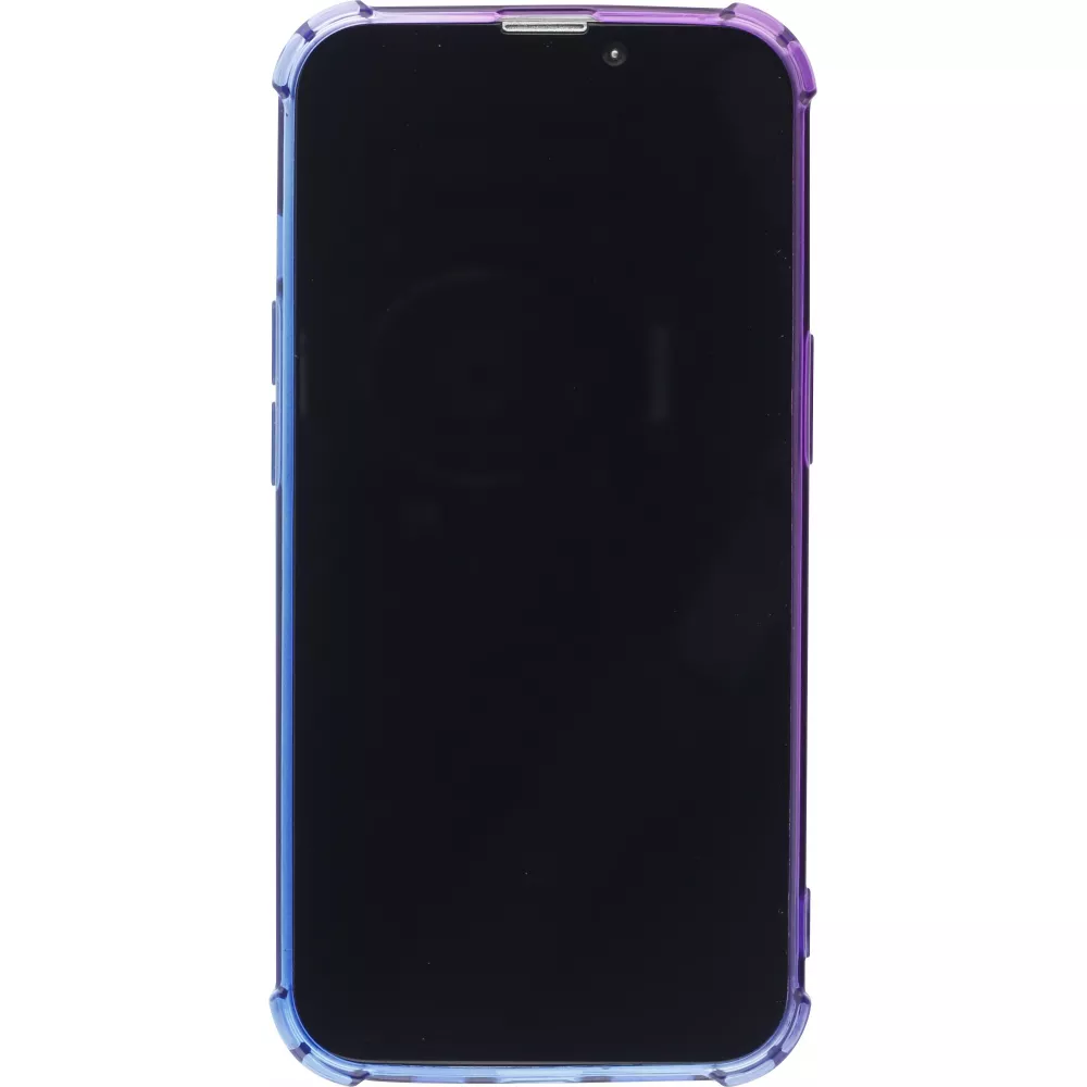 Coque iPhone 16e - Bumper Rainbow Silicone anti-choc avec bords protégés -  violet - Bleu