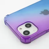 Coque iPhone 16e - Bumper Rainbow Silicone anti-choc avec bords protégés -  violet - Bleu