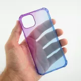Coque iPhone 16e - Bumper Rainbow Silicone anti-choc avec bords protégés -  violet - Bleu