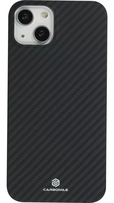 Coque iPhone 16 - Carbomile case de protection en fibre de carbone aramide véritable - Noir