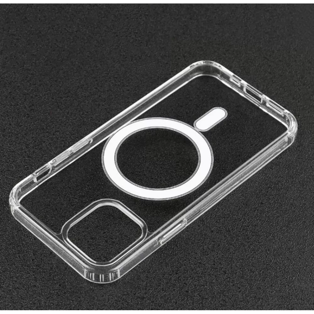 Coque iPhone 15 Plus - Gel transparent compatible MagSafe silicone TPU Super Clear