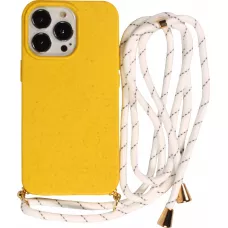 Samsung iPhone 16e Case Hülle - Bio Eco-Friendly Vegan mit Handykette Necklace - Gelb