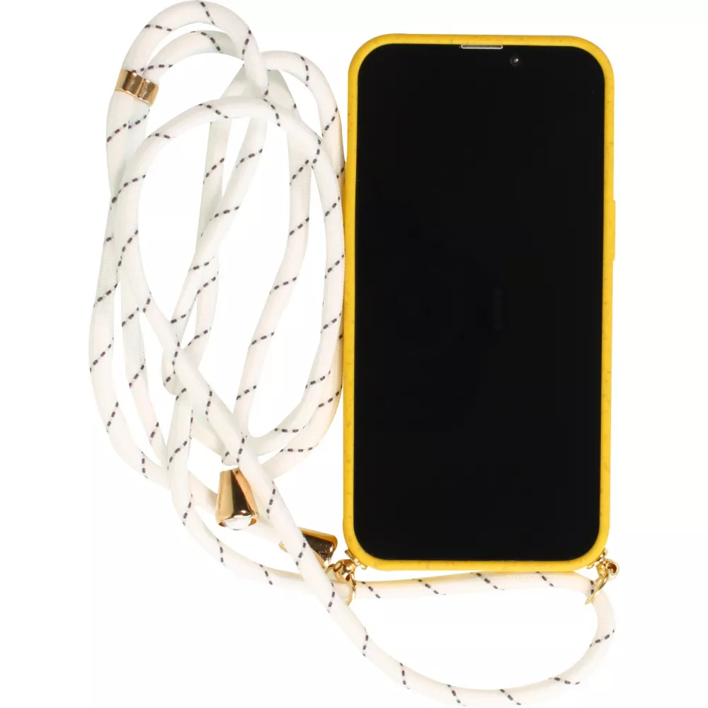 Samsung iPhone 16e Case Hülle - Bio Eco-Friendly Vegan mit Handykette Necklace - Gelb