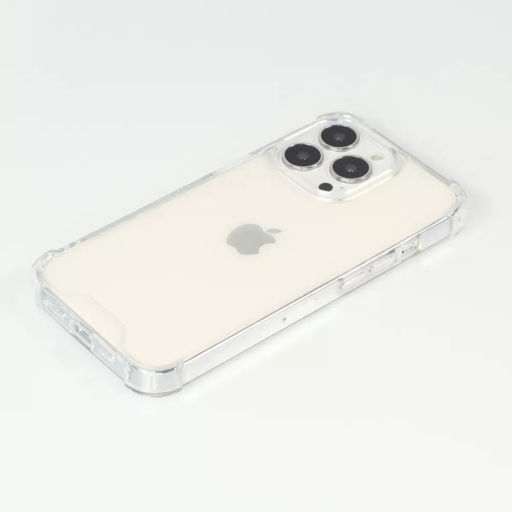 Coque iPhone 16 - Bumper Glass Hybrid TPU silicone anti-choc - Transparent