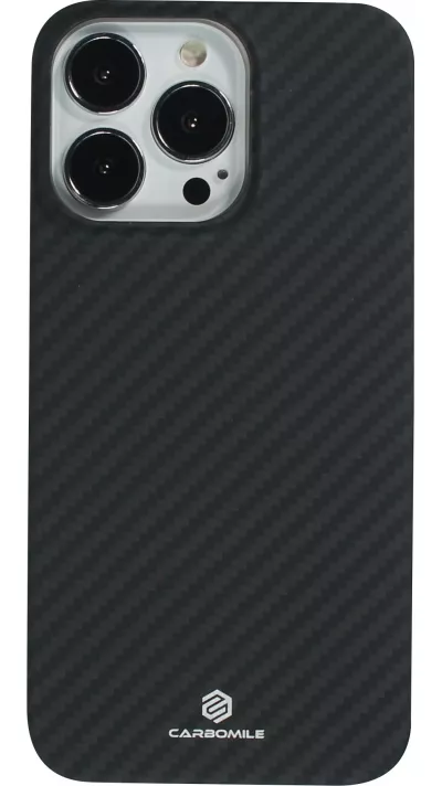 iPhone 12 Pro Max Case Hülle - Carbomile Schutzcase aus echtem Aramid Carbonfaser - Schwarz