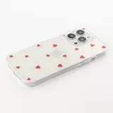 Coque iPhone 16e - Gel petit coeur transparent - Rouge