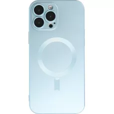 Coque iPhone 16 Pro - Gel souple avec vitre de protection caméra MagSafe - Bleu