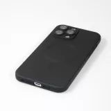 Coque iPhone 16 Pro - Gel souple avec vitre de protection caméra MagSafe - Noir