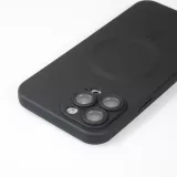 Coque iPhone 16 Pro - Gel souple avec vitre de protection caméra MagSafe - Noir