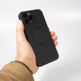 Coque iPhone 16 Pro - Gel souple avec vitre de protection caméra MagSafe - Noir