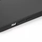Coque iPhone 16 Pro - Silicone Mat Coeur doré - Noir