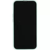 Coque iPhone 16 Pro - Silicone Mat Coeur doré - Turquoise