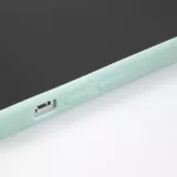 Coque iPhone 16 Pro - Silicone Mat Coeur doré - Turquoise