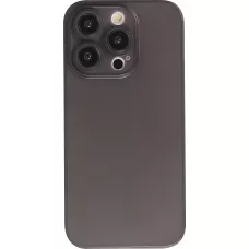 Coque iPhone 16 Pro - plastique ultra fin semi-transparent mat - Noir