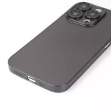 Coque iPhone 16 Pro - plastique ultra fin semi-transparent mat - Noir