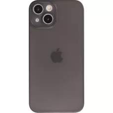 iPhone 15 Case Hülle - Plastik ultra dünn semi-transparent matt - Schwarz