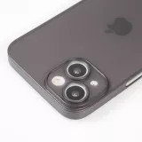 iPhone 15 Case Hülle - Plastik ultra dünn semi-transparent matt - Schwarz