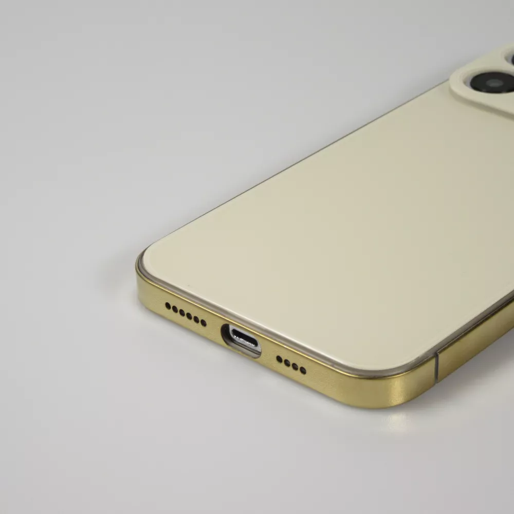 iPhone 14 Pro Case Hülle - Unsichtbares Schutzcover in iPhone Farbe - Gold