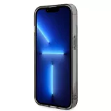 Coque iPhone 15 Plus - Lacoste gel laqué transparent avec MagSafe - Noir