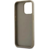 Coque iPhone 15 Pro Max - DKNY avec bracelet détachable et logo doré - Beige