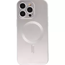 Coque iPhone 16 Pro - Gel souple avec vitre de protection caméra MagSafe - Argent