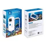 Coque iPhone - Protection étanche PULUZ pour plongée et snorkeling à 40M grade IPX8 universelle iPhone (small) - Blanc