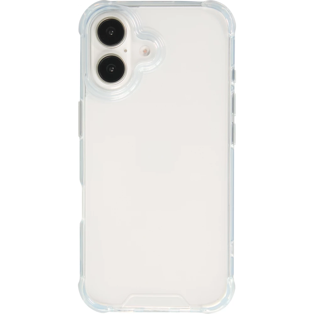 Coque iPhone 16 Plus - Gel Transparent Silicone Bumper anti-choc avec protections pour coins