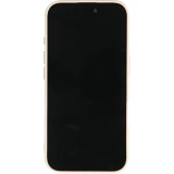 Coque iPhone 16 Plus - Silicone Mat Coeur doré - Beige